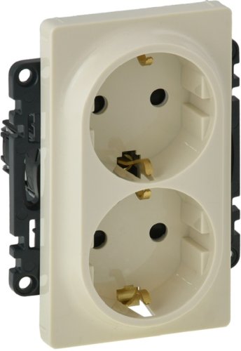 Розетка с заземлением без рамки Legrand Valena Life 1-м. 2 мод. слоновая кость картинка